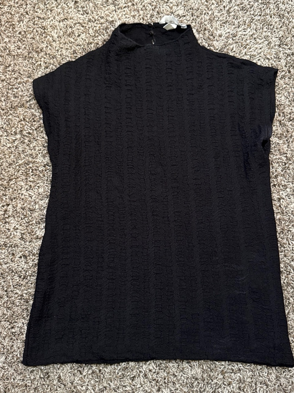 H&M Black Textured Blouse